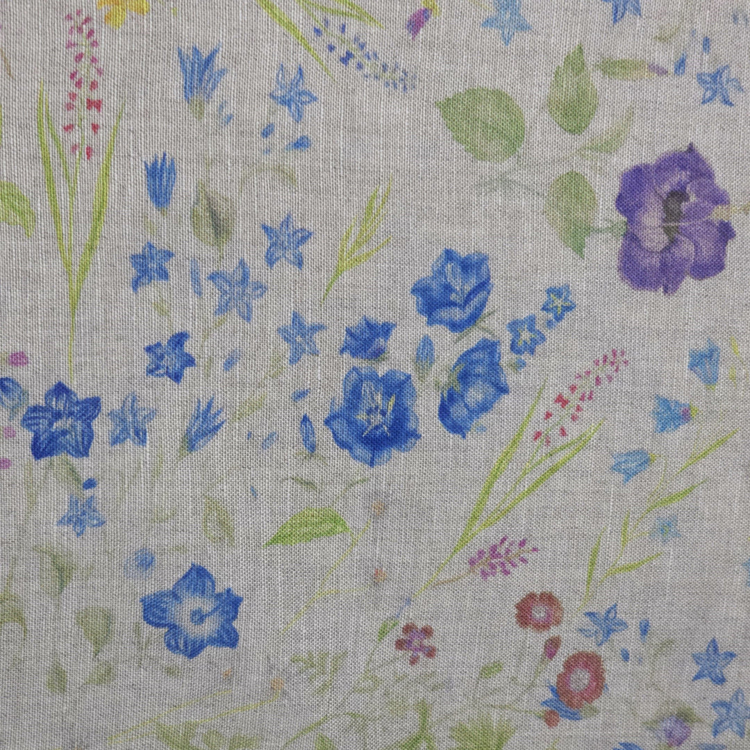 Leinen Wiesenblumen Bunt