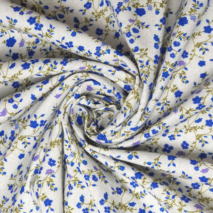 Dekostoff Flachsblumen