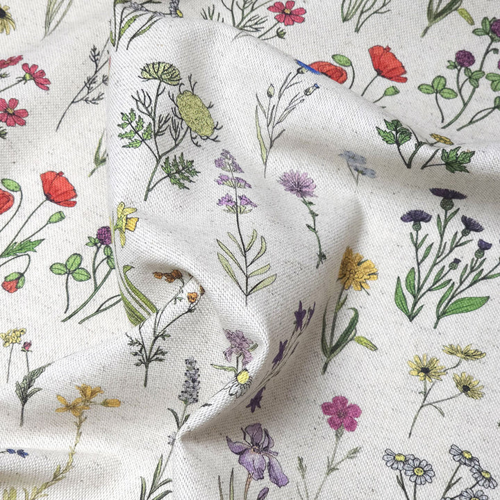Dekostoff Sommerblüten Bunt