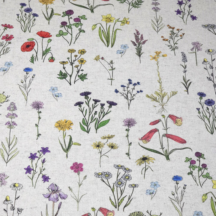 Dekostoff Sommerblüten Bunt