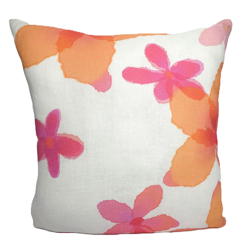 Kissen Blumen Orange-Pink