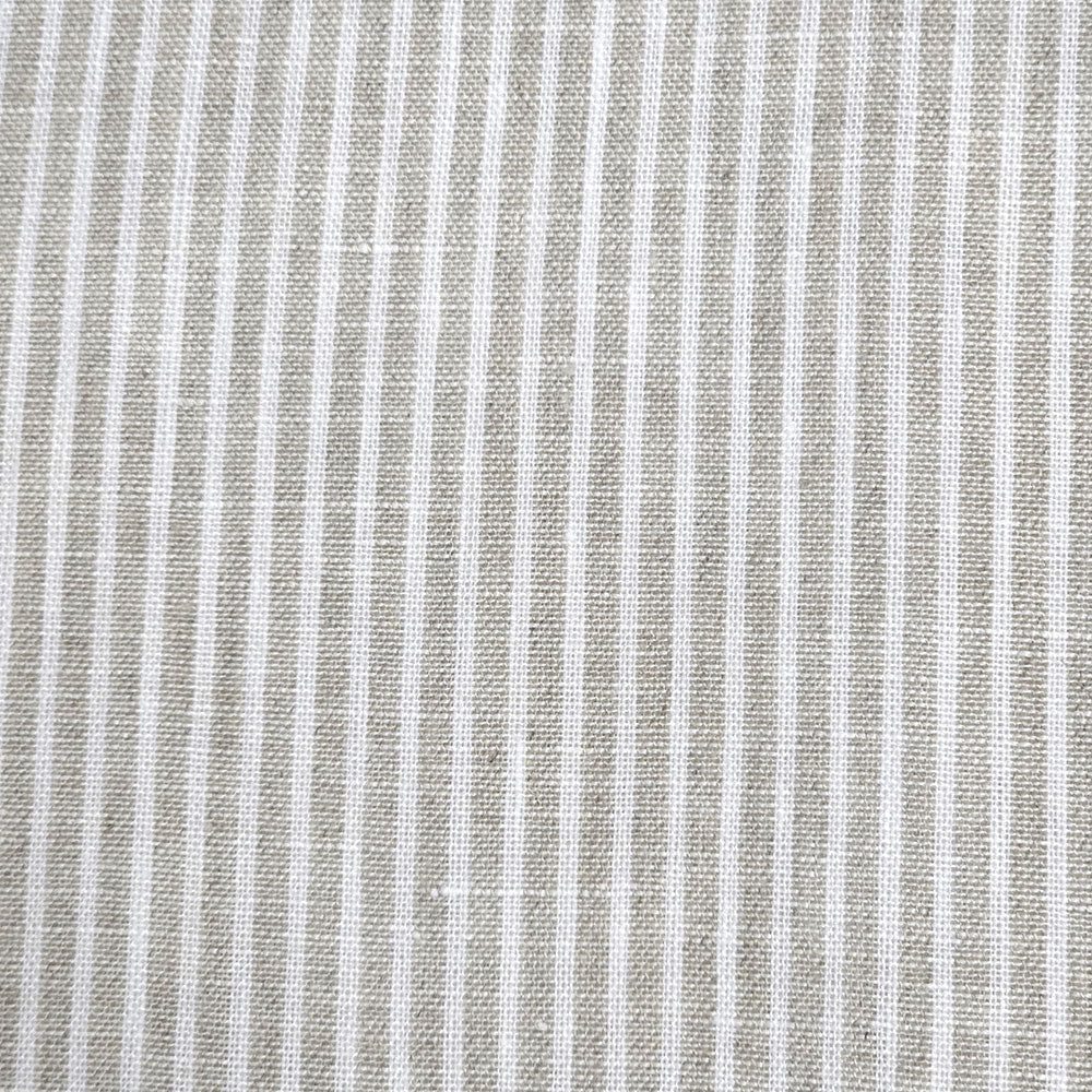 Leinen Streifen Beige-Weiß