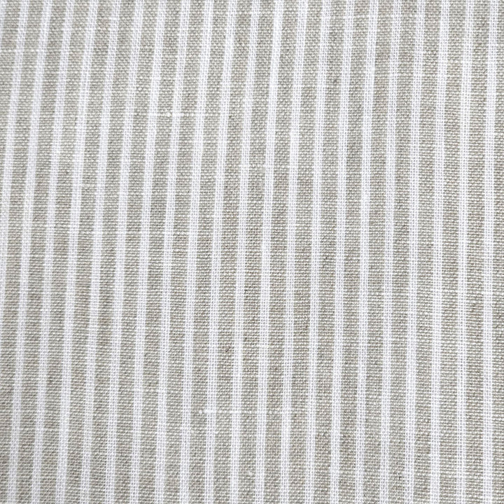Leinen Streifen Beige-Weiß